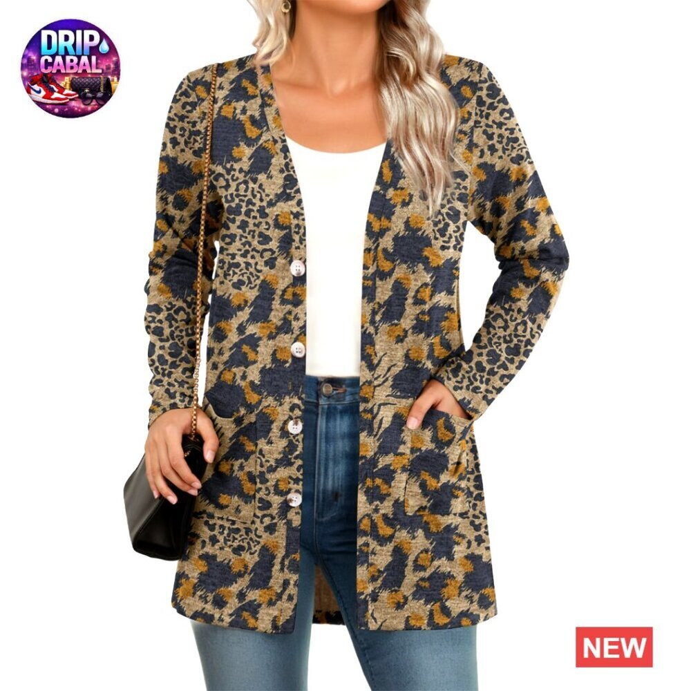 Lightweight Knit Cardigan Soft Open Front Long Sleeve with Pockets Casual Chic